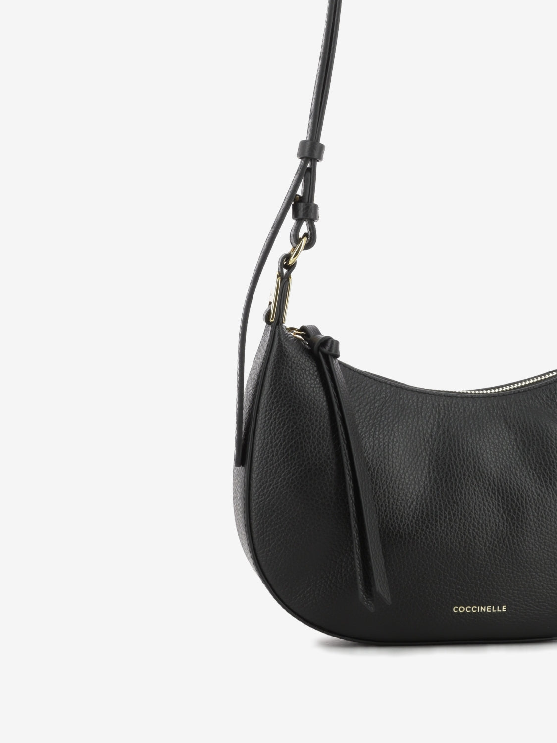 Mini bag grained leather noir