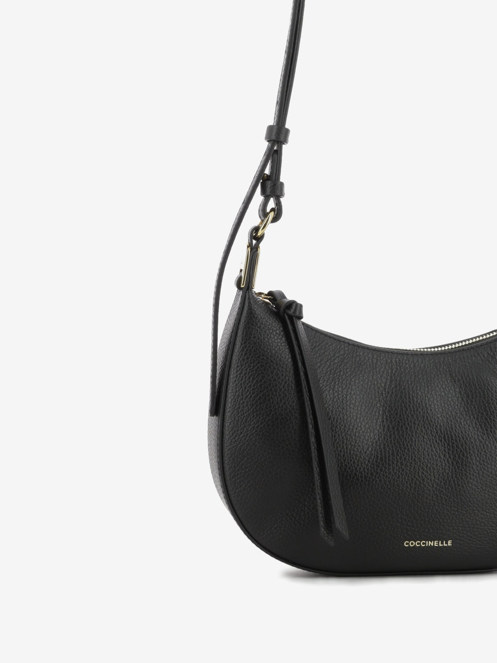 Mini bag grained leather noir