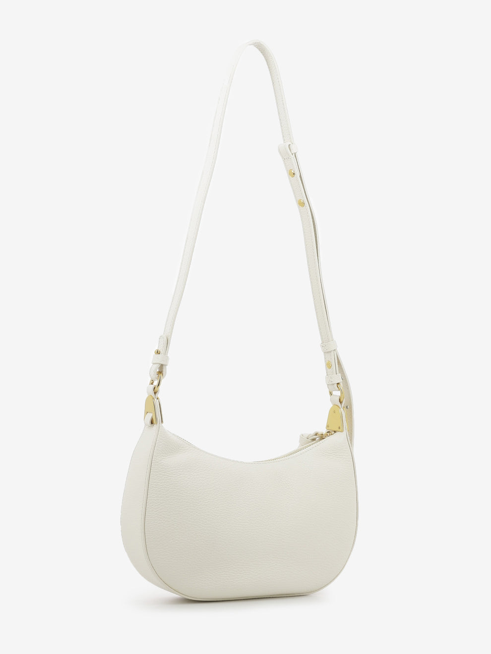 Mini bag grained leather pearl