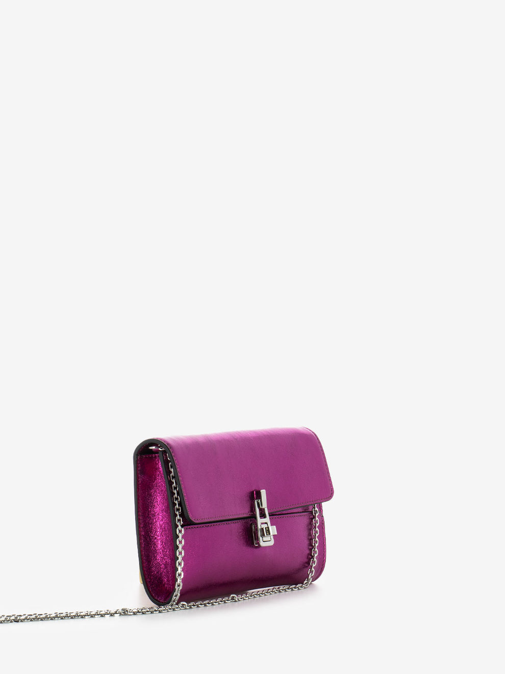 Pochette in pelle laminata sangria