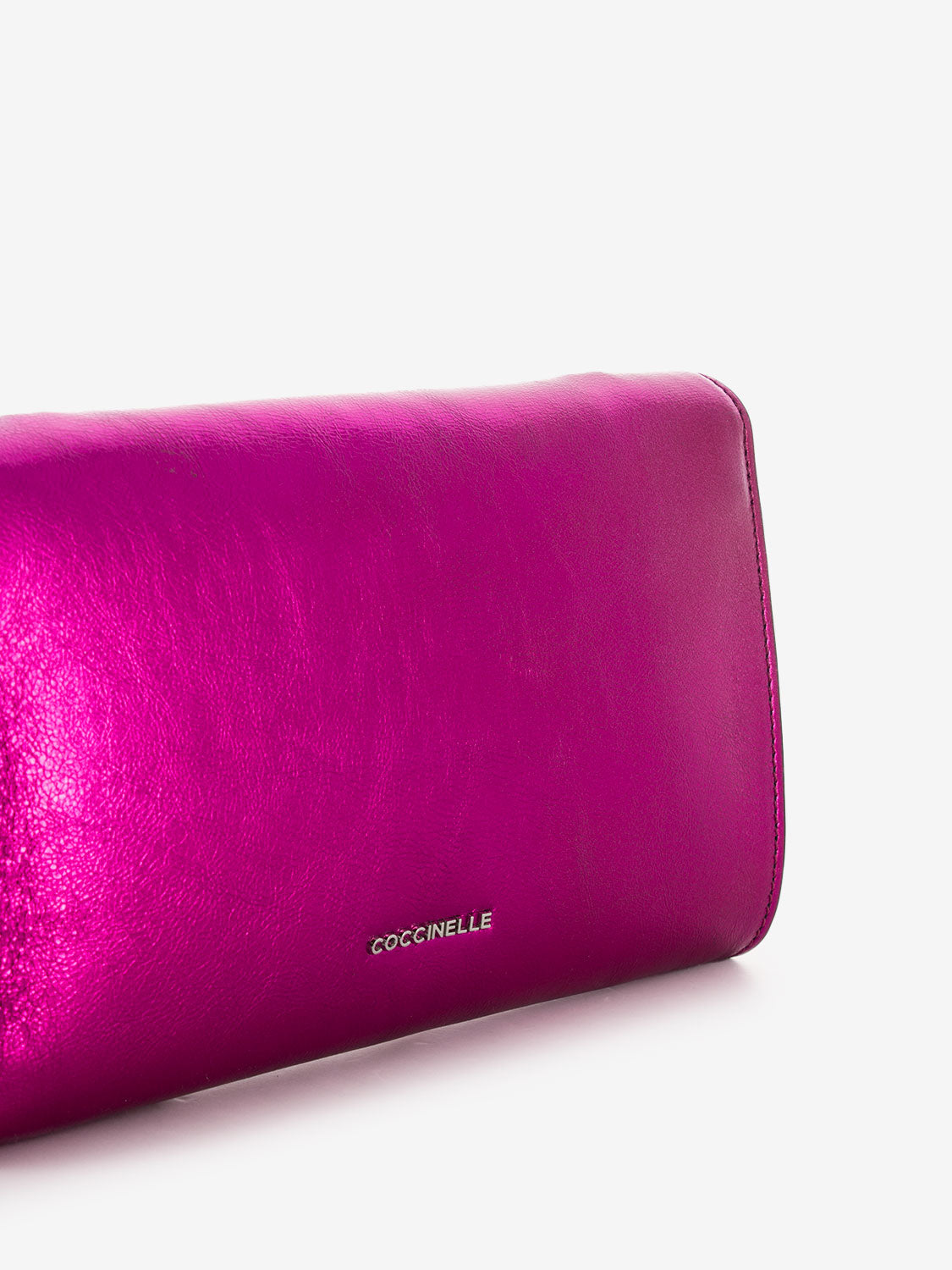 Pochette in pelle laminata sangria