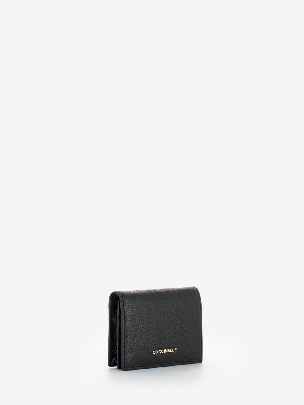 Portafoglio compatto metallic soft nero