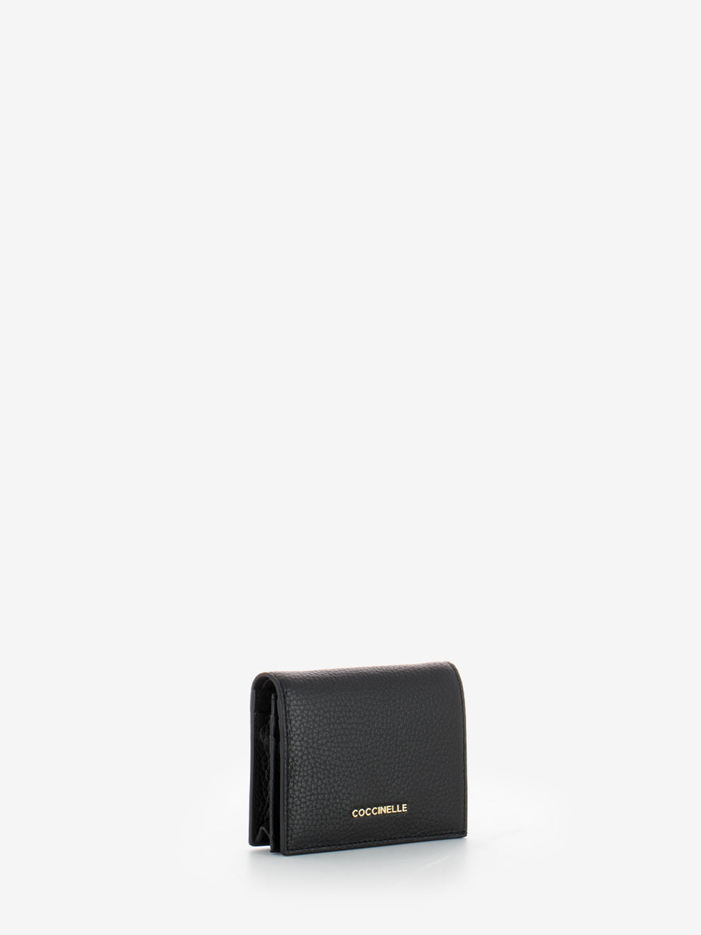 Portafoglio compatto metallic soft nero