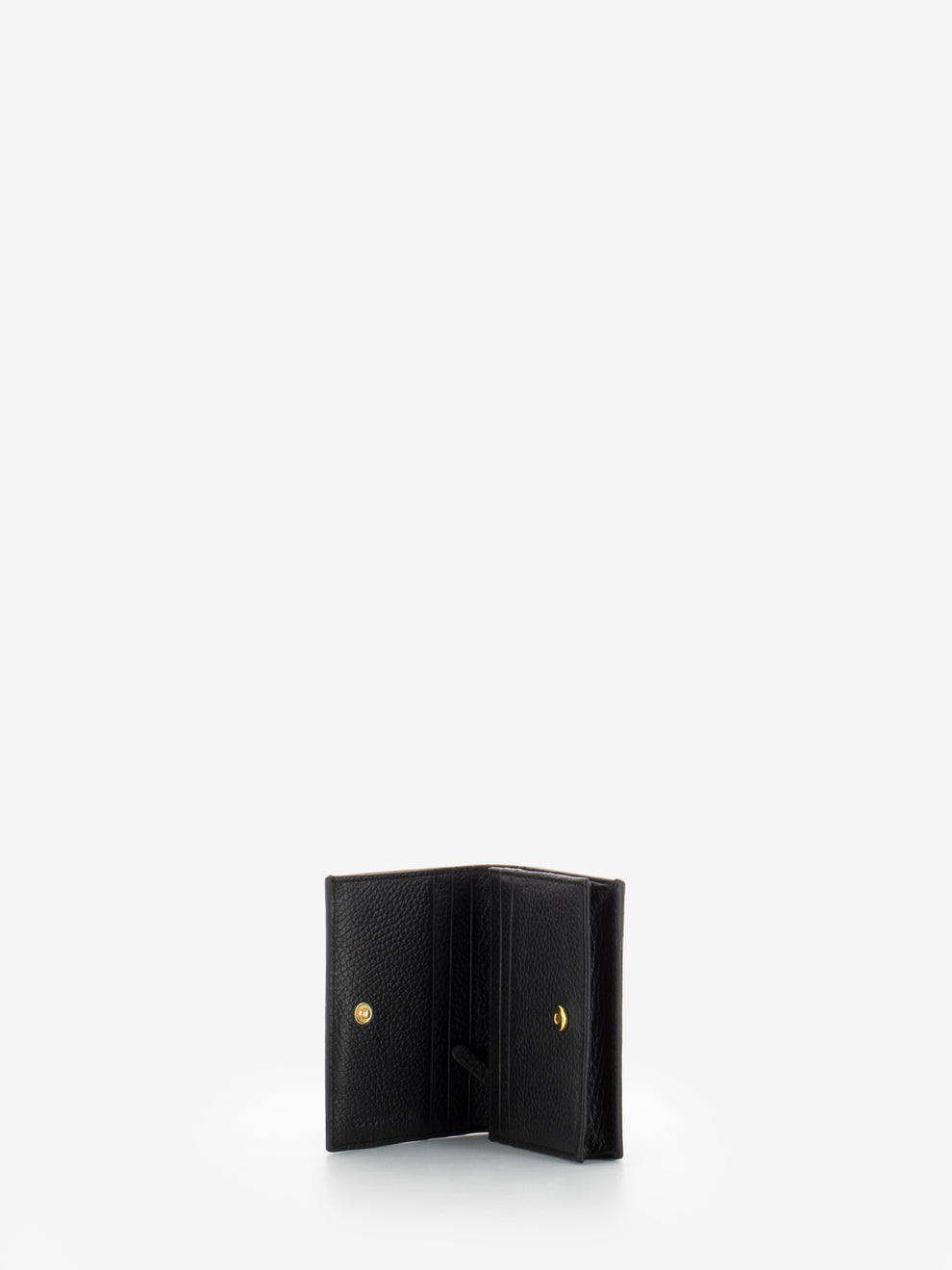 Portafoglio compatto metallic soft nero