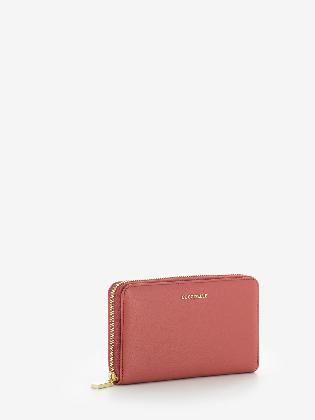 Portafoglio grained leather cranberry