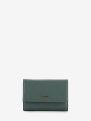 COCCINELLE - Portafoglio grained leather kale green