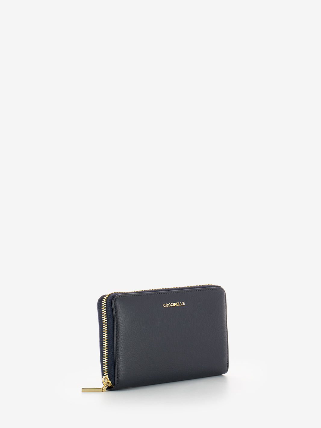 Portafoglio grained leather midnight blue
