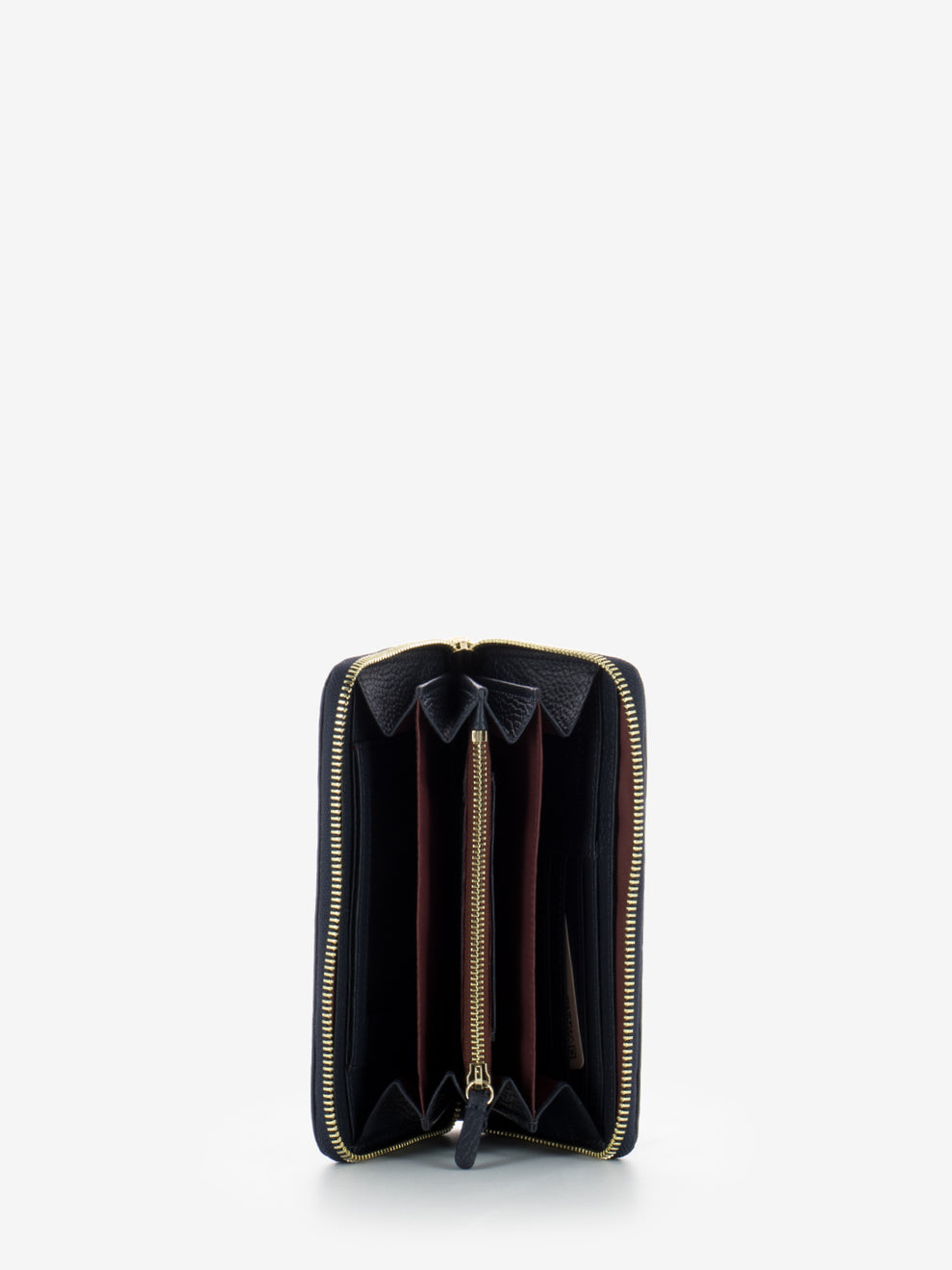 Portafoglio grained leather midnight blue