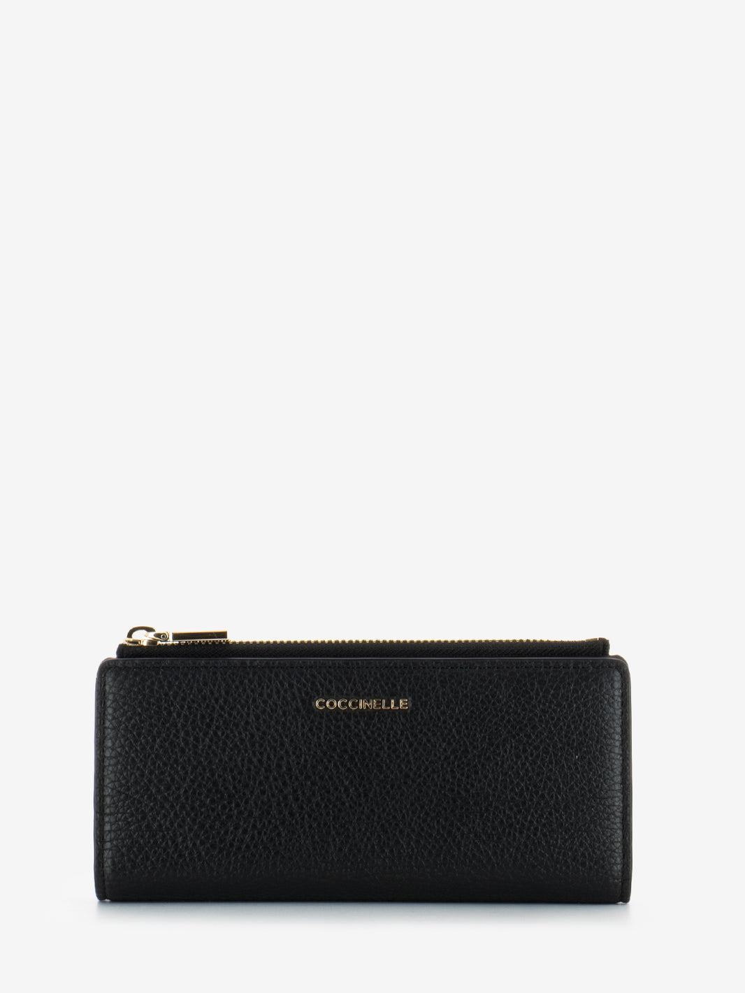 Portafoglio grained leather noir