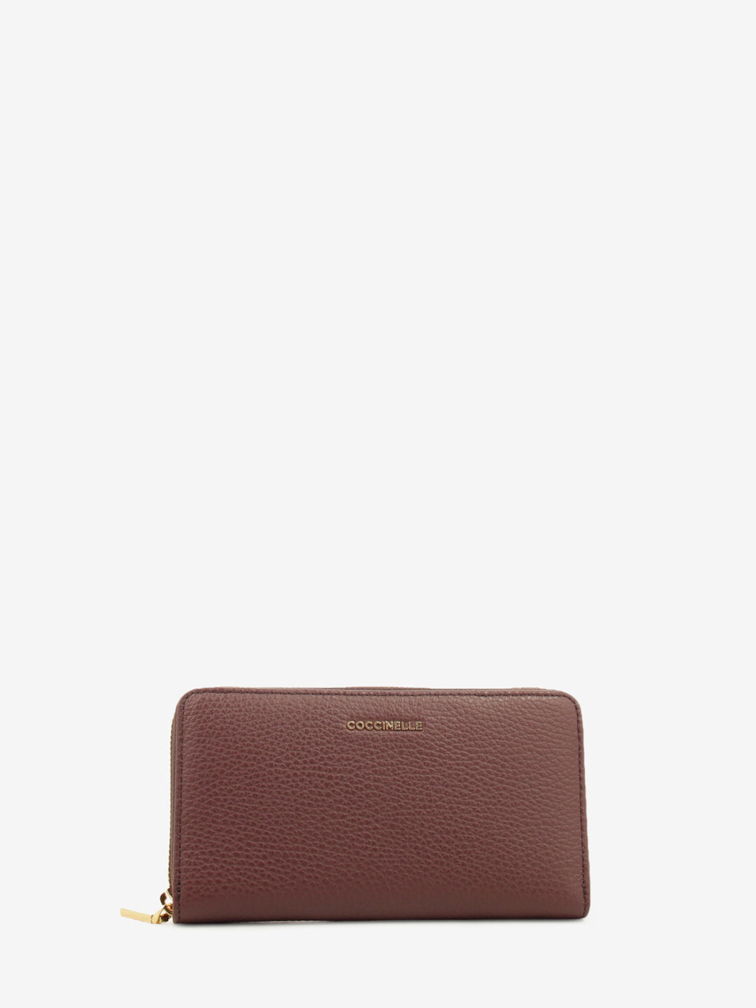 Large berry leather wallet