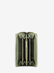 COCCINELLE - Portafoglio grande zip around celadon green