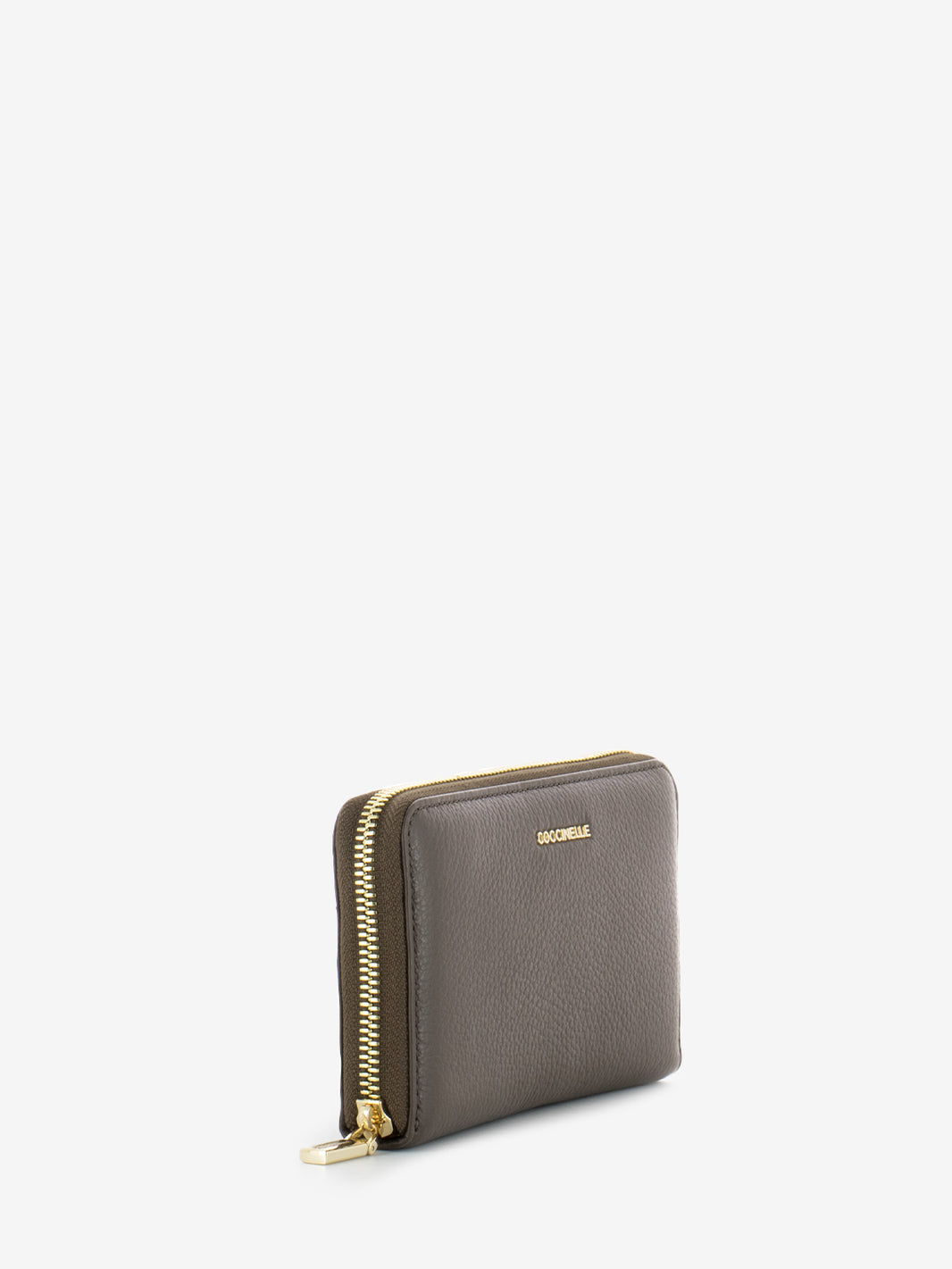 Portafoglio grande zip around leather coffee