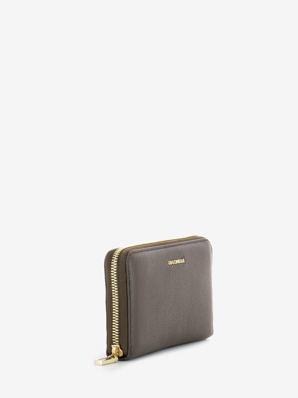 Portafoglio grande zip around leather coffee