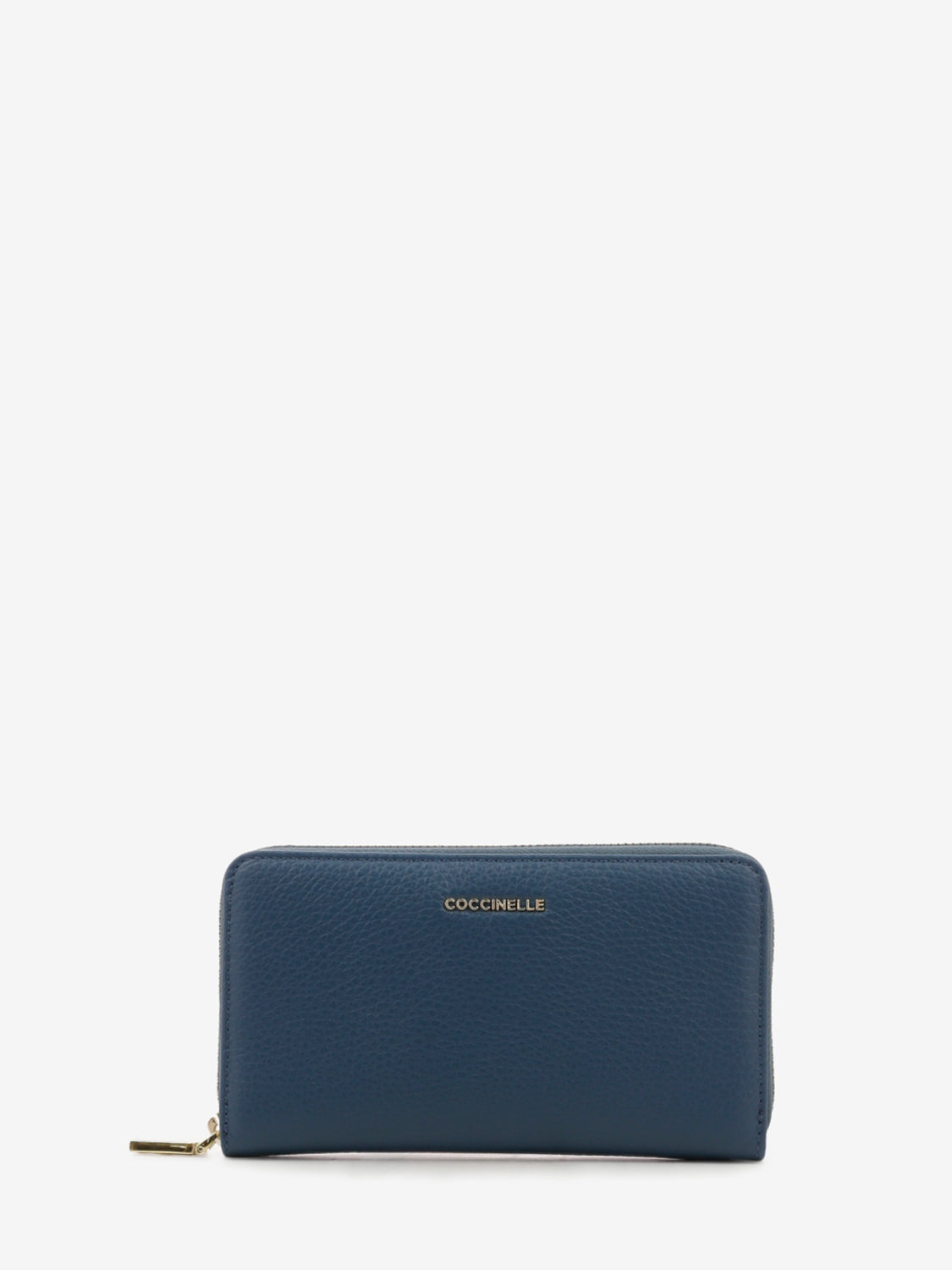 Portafoglio grande zip around leather deep blue