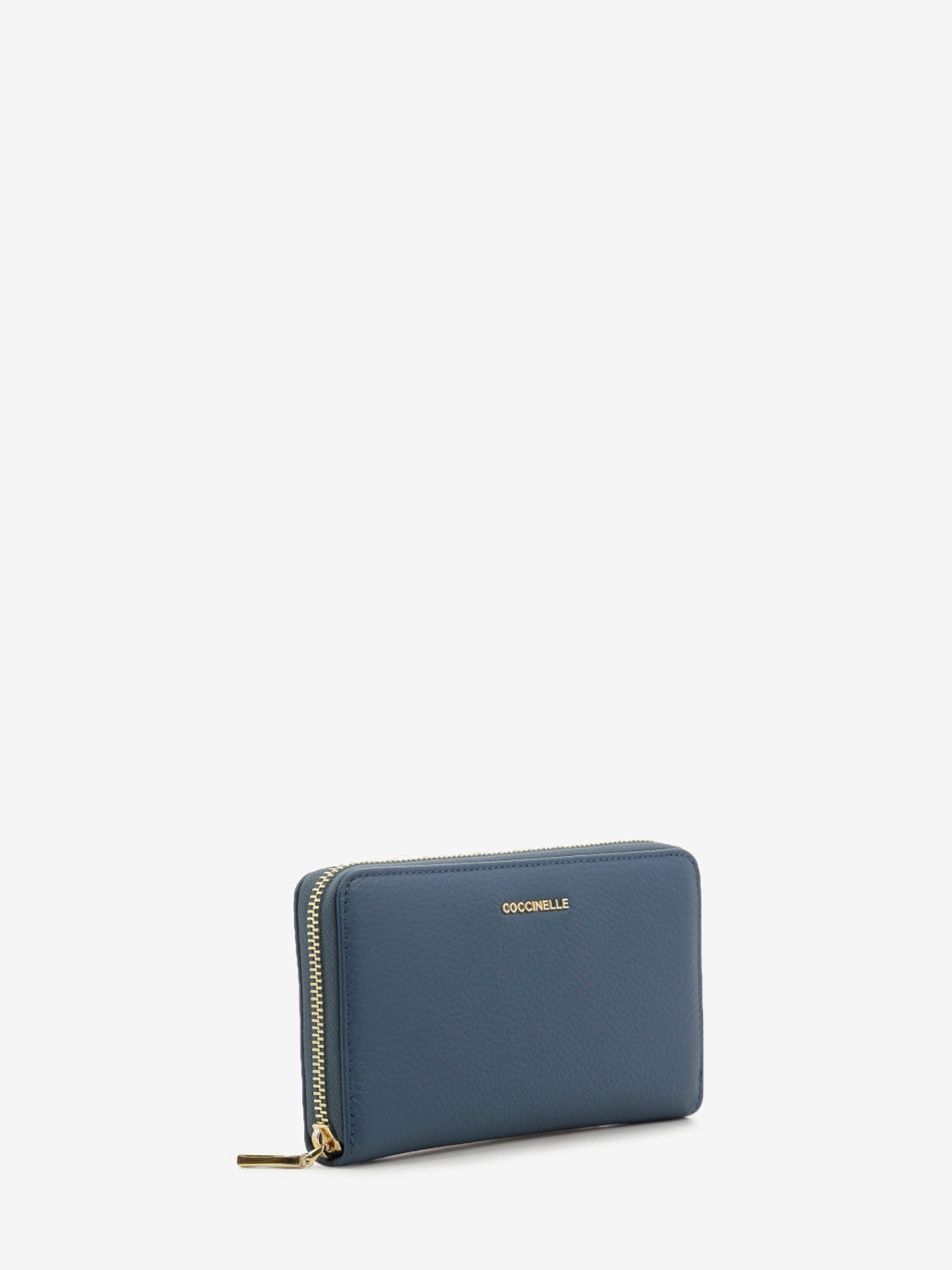 Portafoglio grande zip around leather deep blue