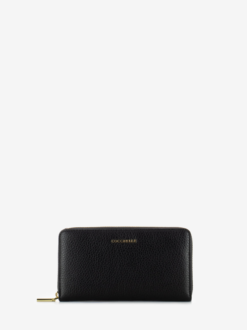 Portafoglio grande zip around metallic soft nero