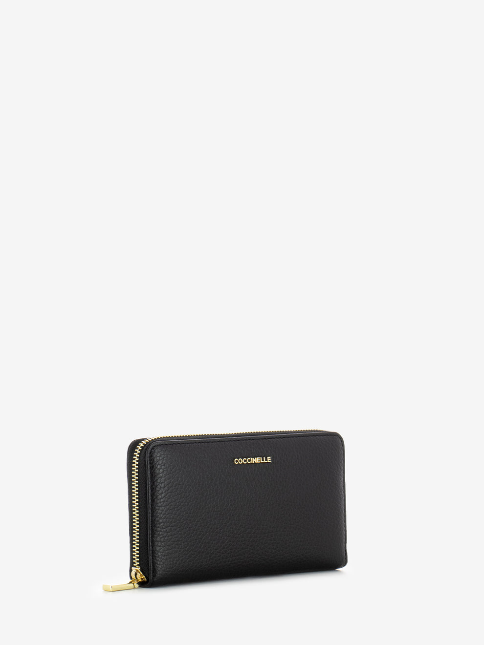 Portafoglio grande zip around metallic soft nero