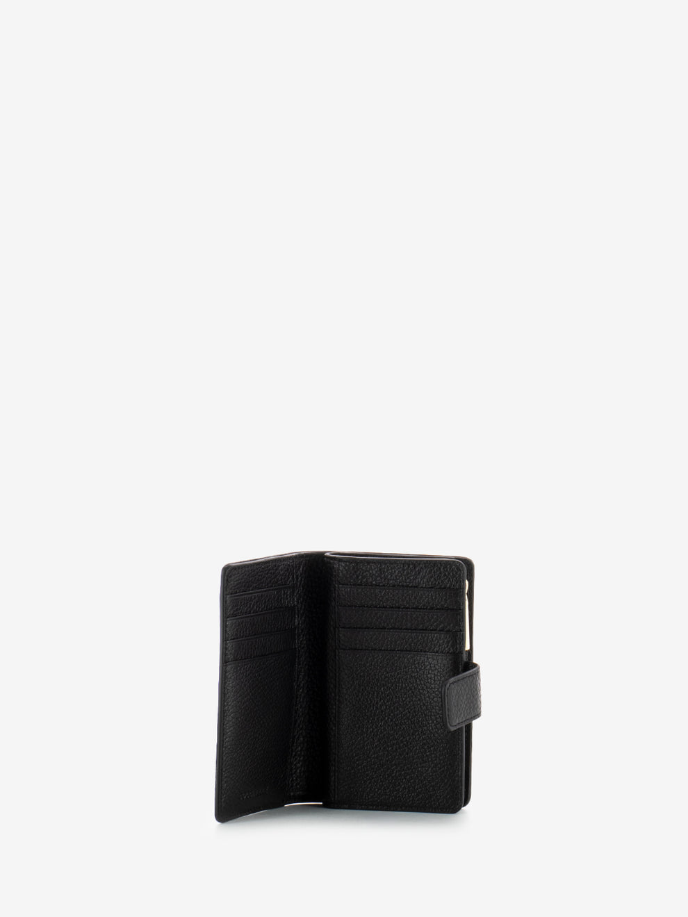 Portafoglio medio in pelle nero