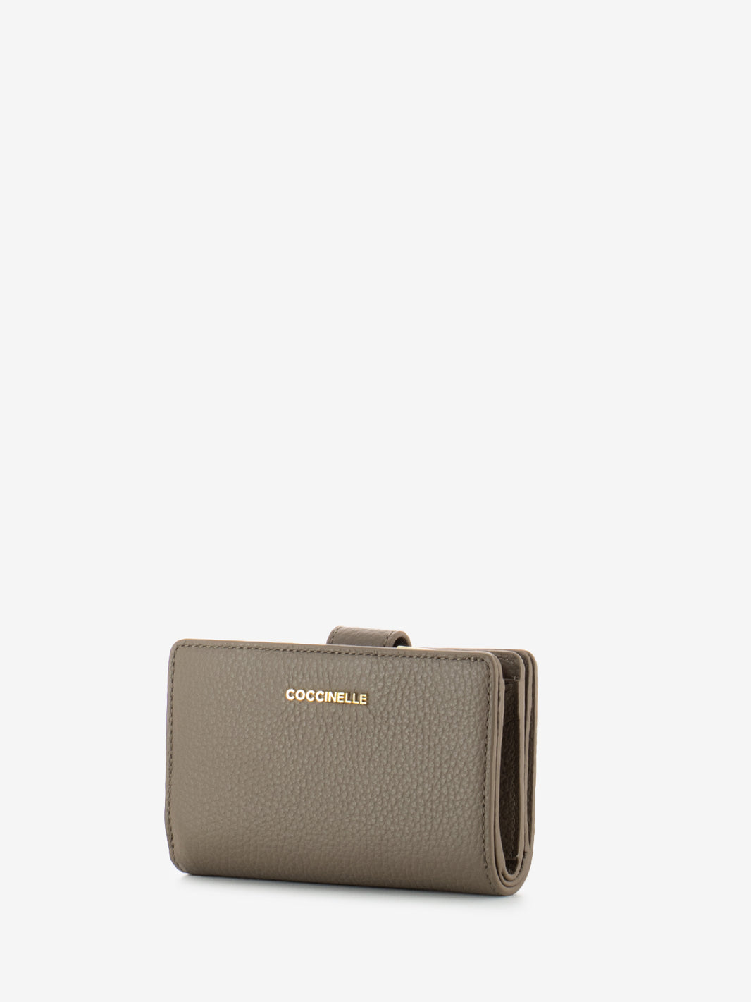 Portafoglio medio in pelle warm taupe
