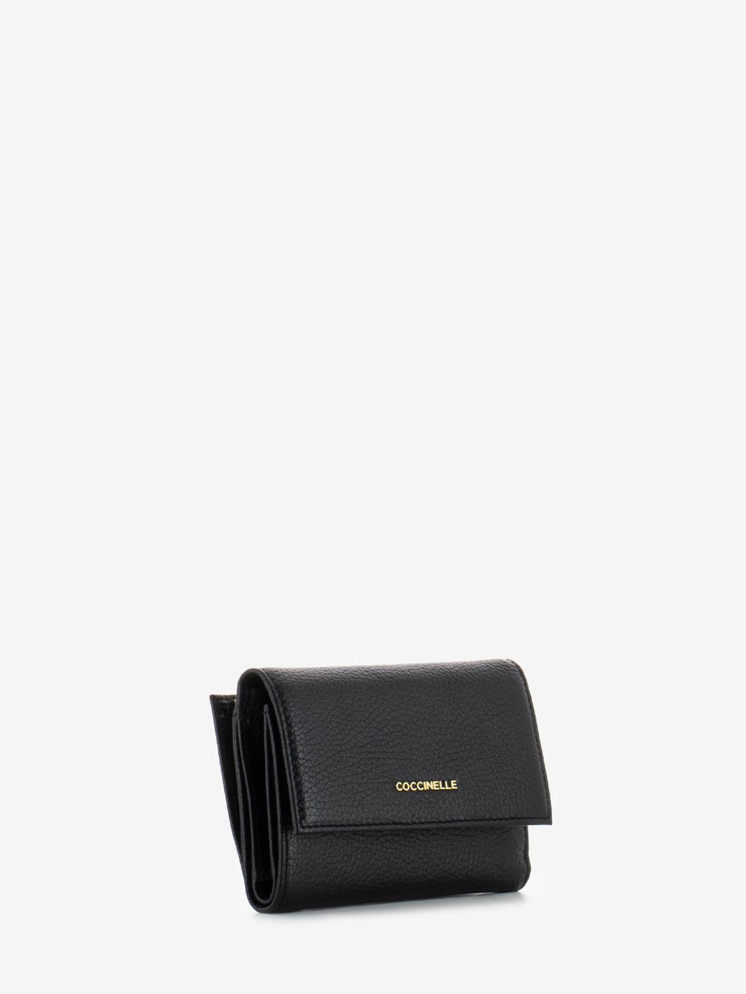 Portafoglio medio metallic soft nero