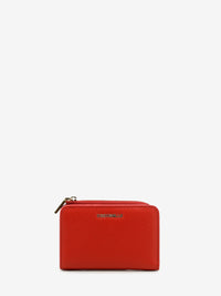 Metallic scarlet wallet