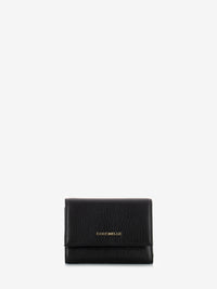 Small soft noir metallic wallet