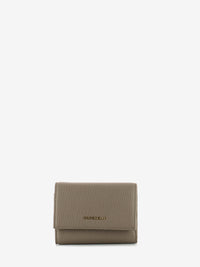 Small soft warm taupe metallic wallet