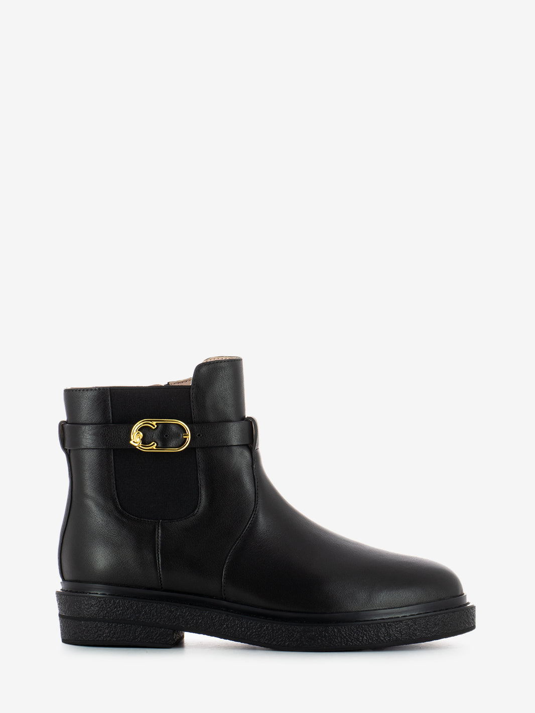 BLACK LEATHER ANKLE BOOT E4T7A420101_001
