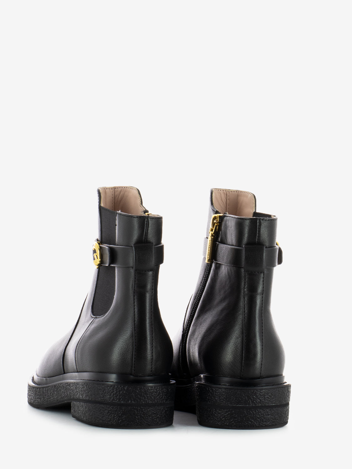 BLACK LEATHER ANKLE BOOT E4T7A420101_001