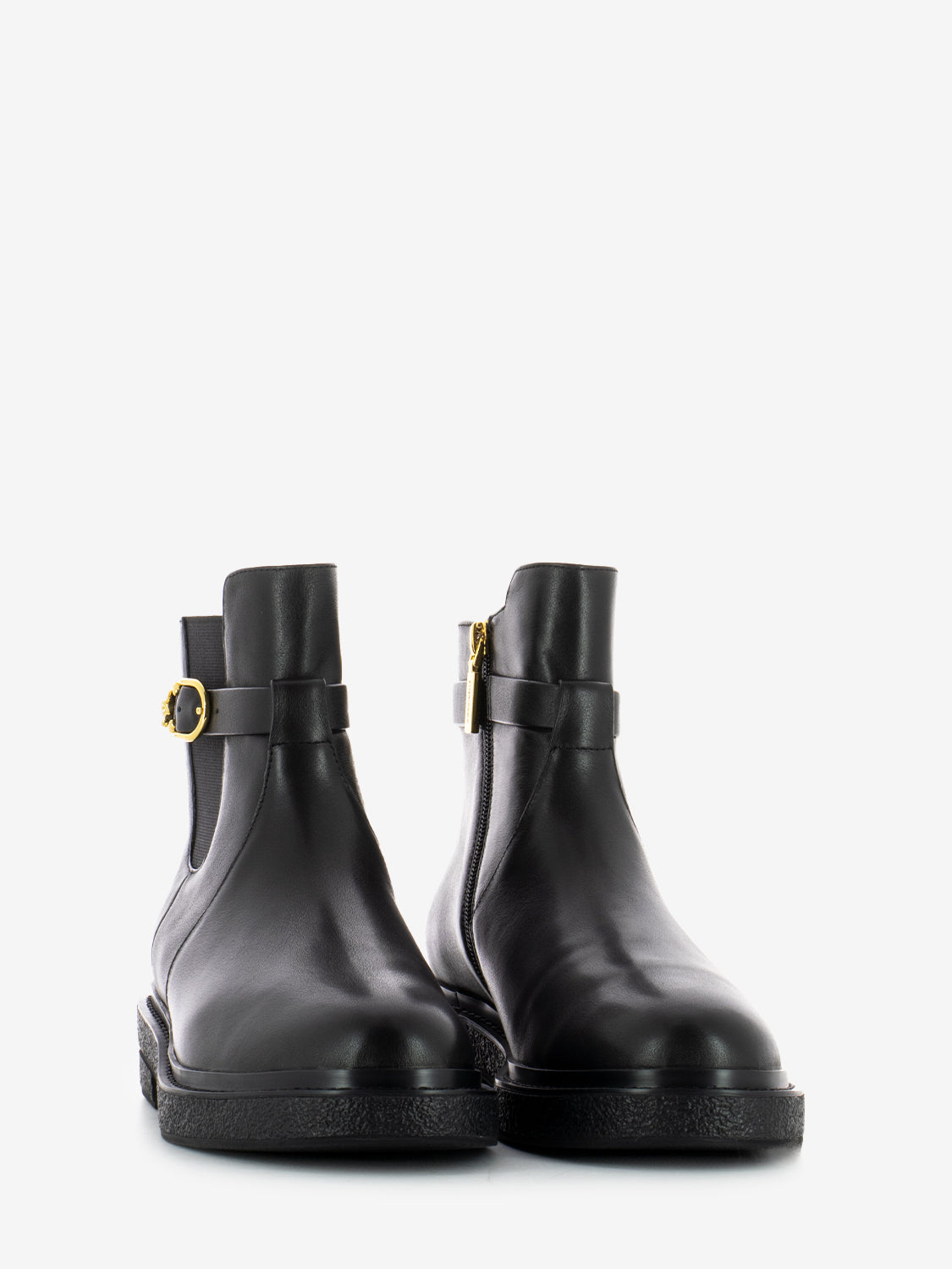 BLACK LEATHER ANKLE BOOT E4T7A420101_001