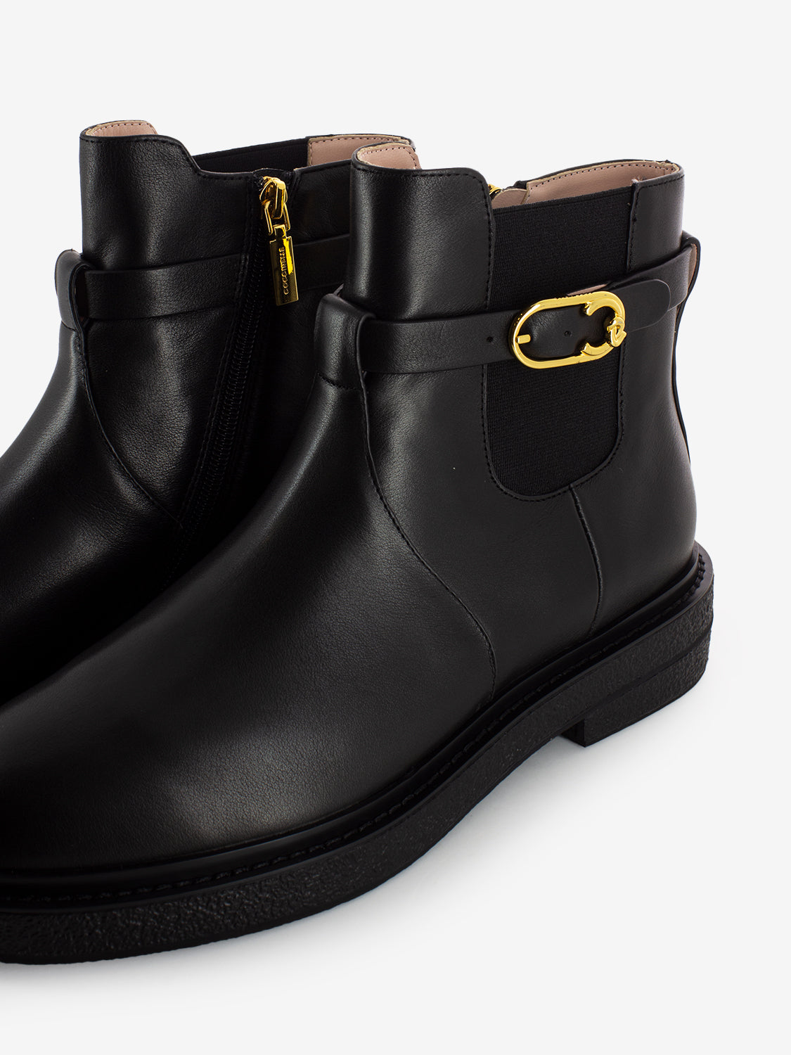 BLACK LEATHER ANKLE BOOT E4T7A420101_001