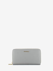 COCCINELLE - Wallet grained leather light grey