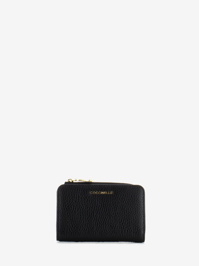 COCCINELLE - Wallet grained leather / noir