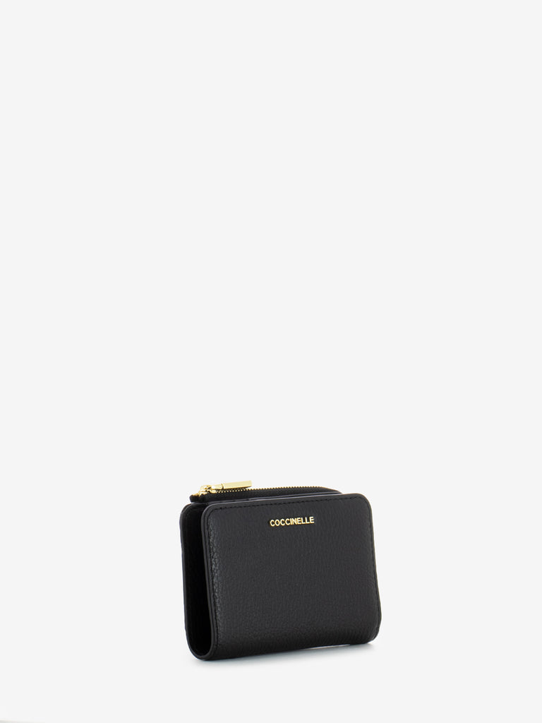 COCCINELLE - Wallet grained leather / noir