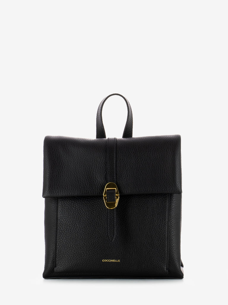 COCCINELLE - Zaino piccolo grained leather noir