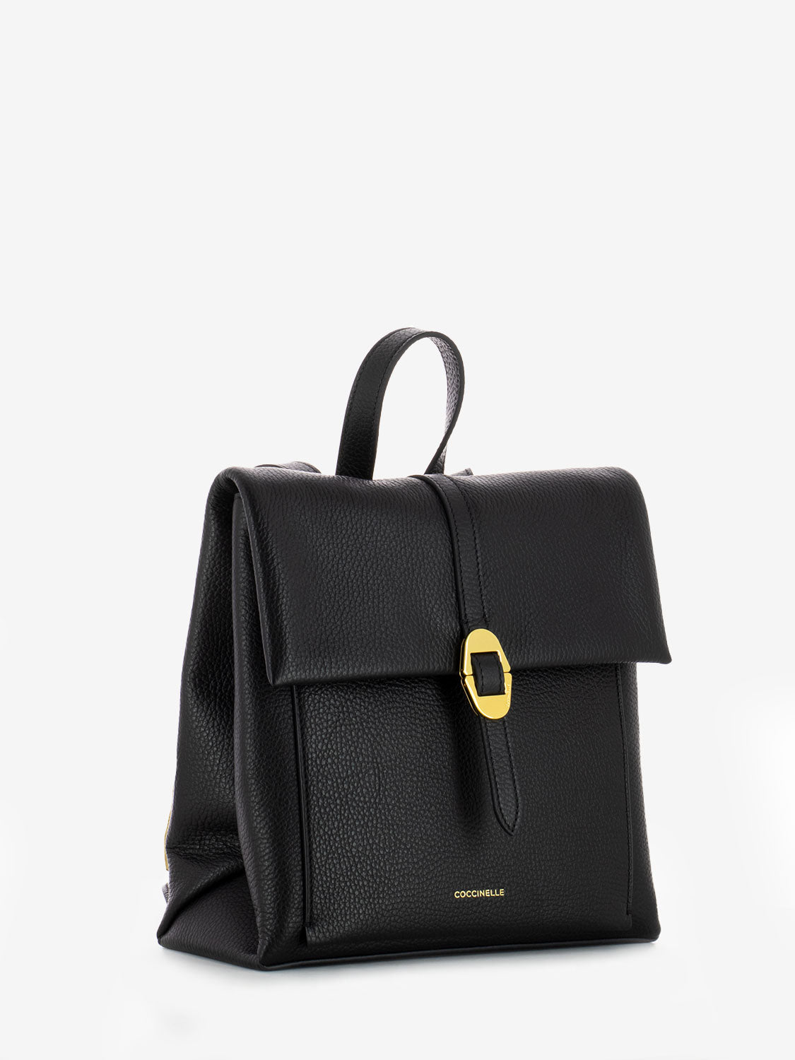 Zaino piccolo grained leather noir