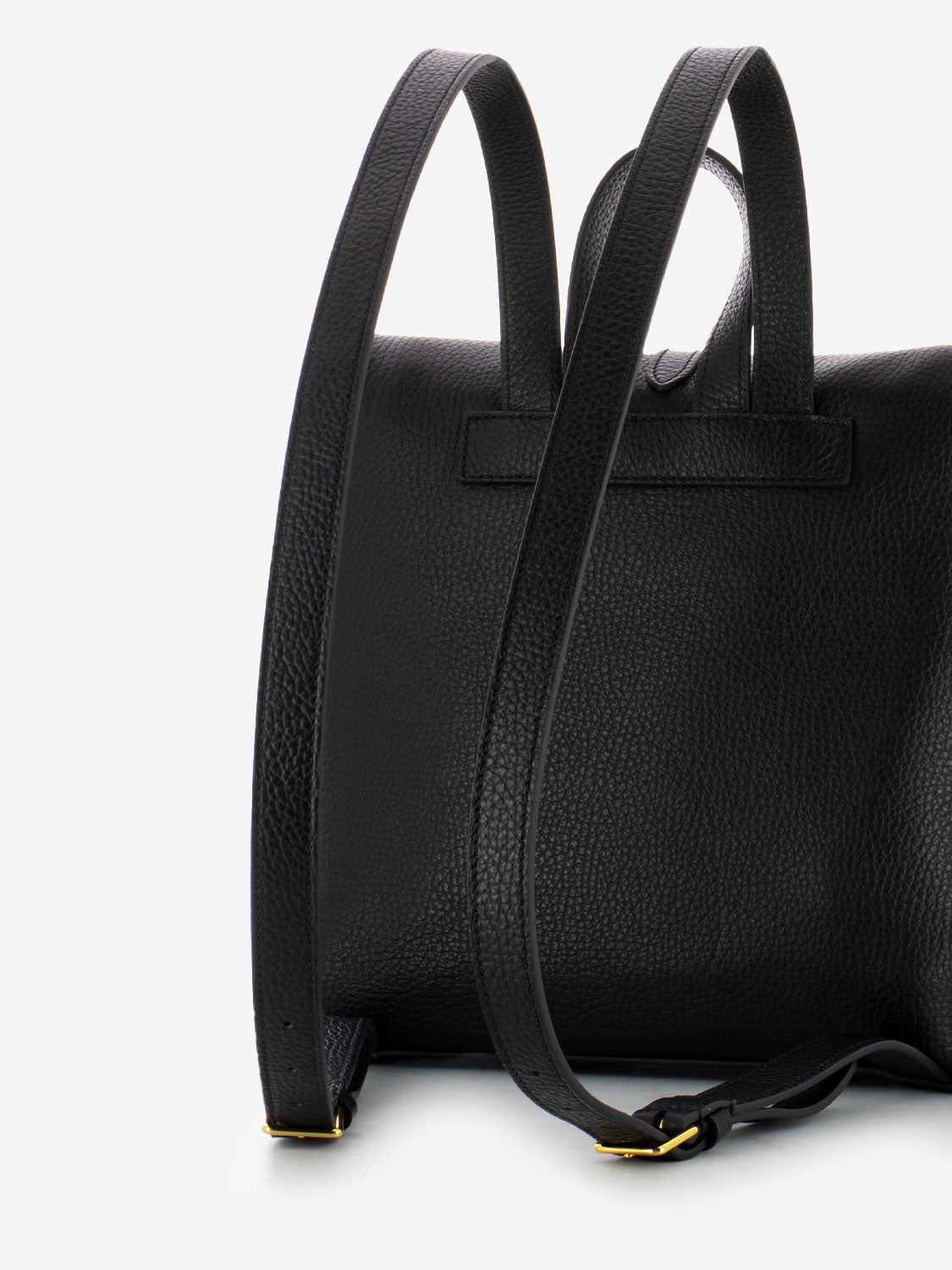 Zaino piccolo grained leather noir