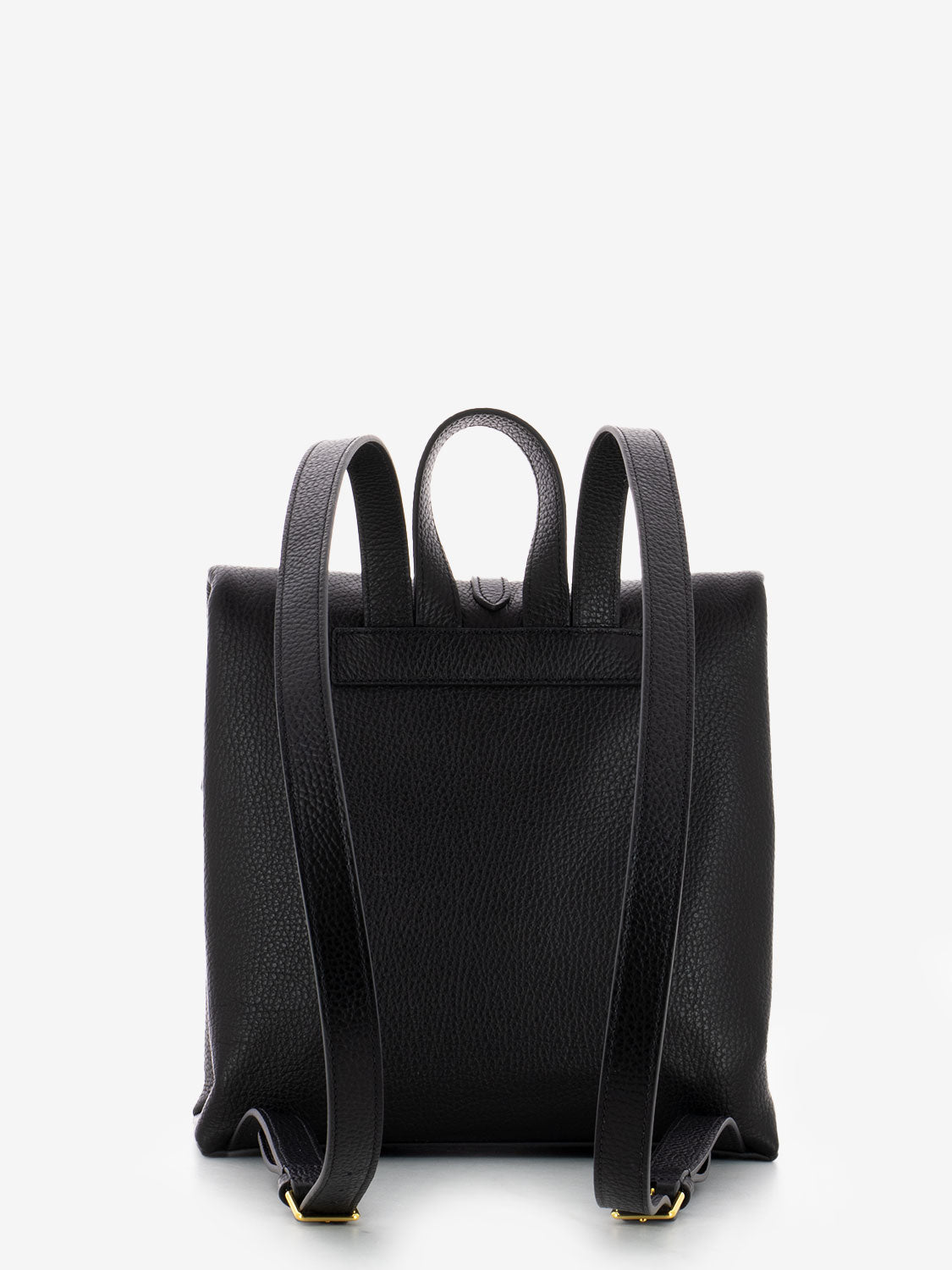 Zaino piccolo grained leather noir