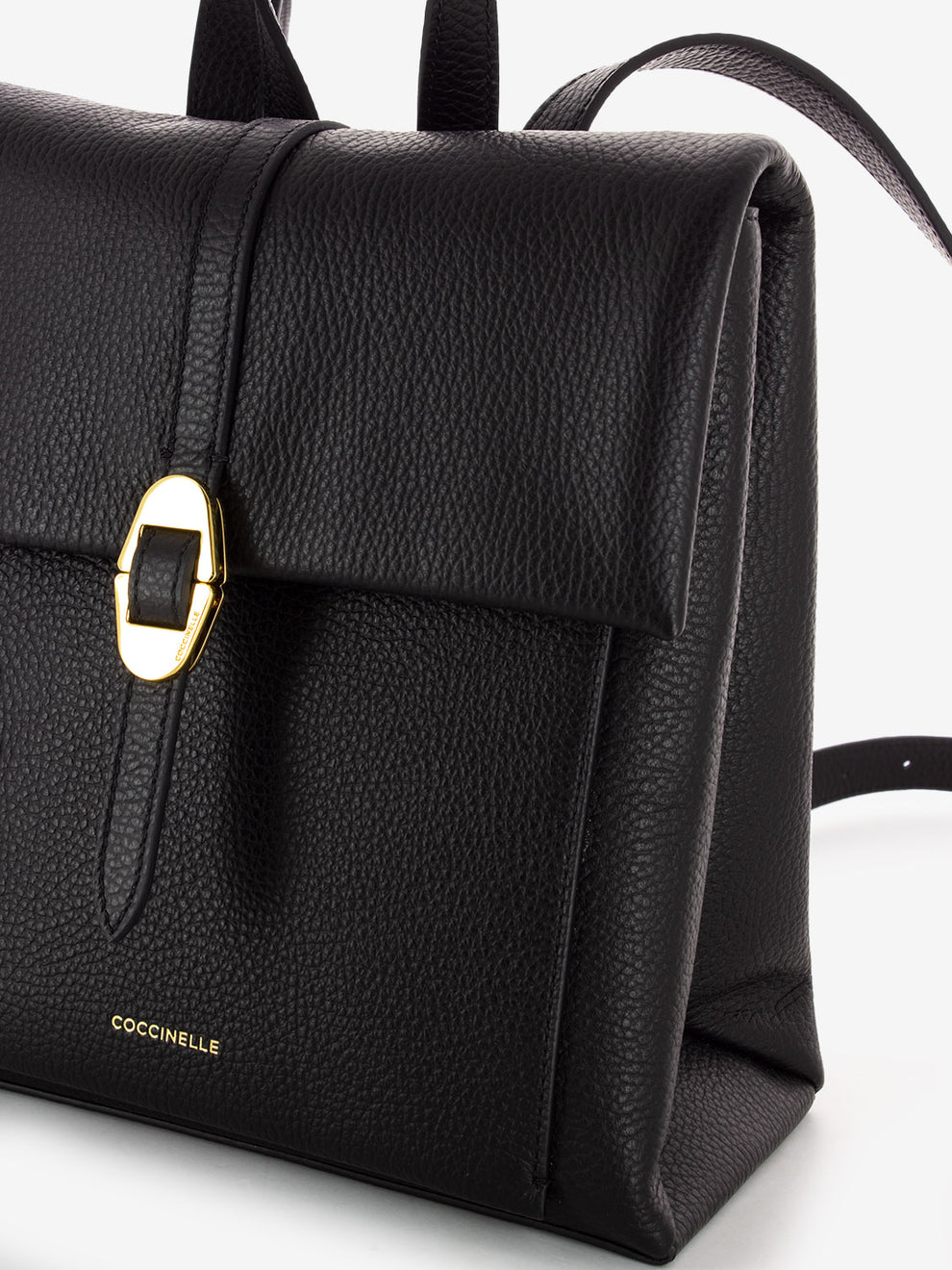 Zaino piccolo grained leather noir