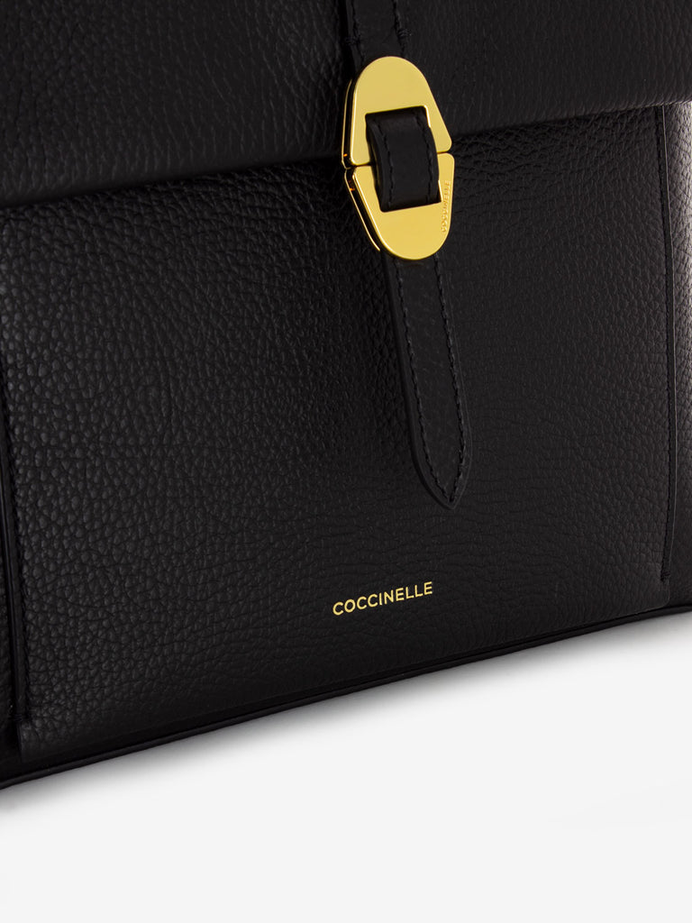 COCCINELLE - Zaino piccolo grained leather noir