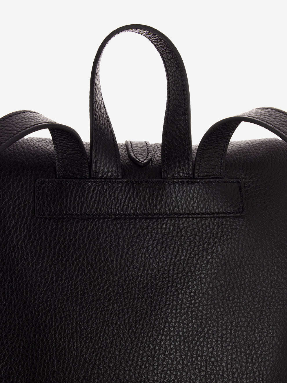 Zaino piccolo grained leather noir