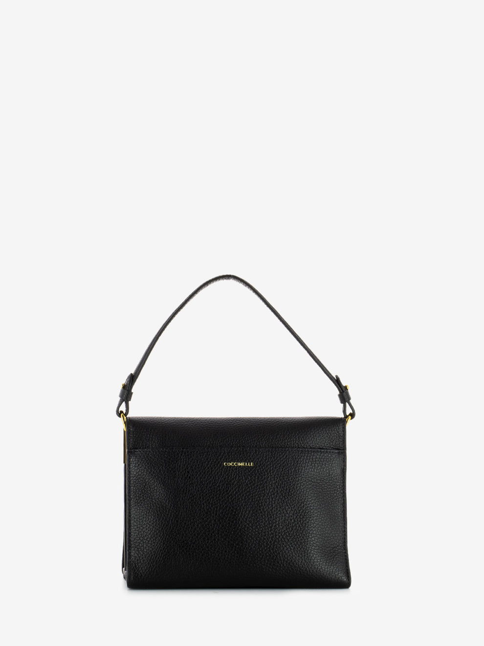 Handbag grained leather noir