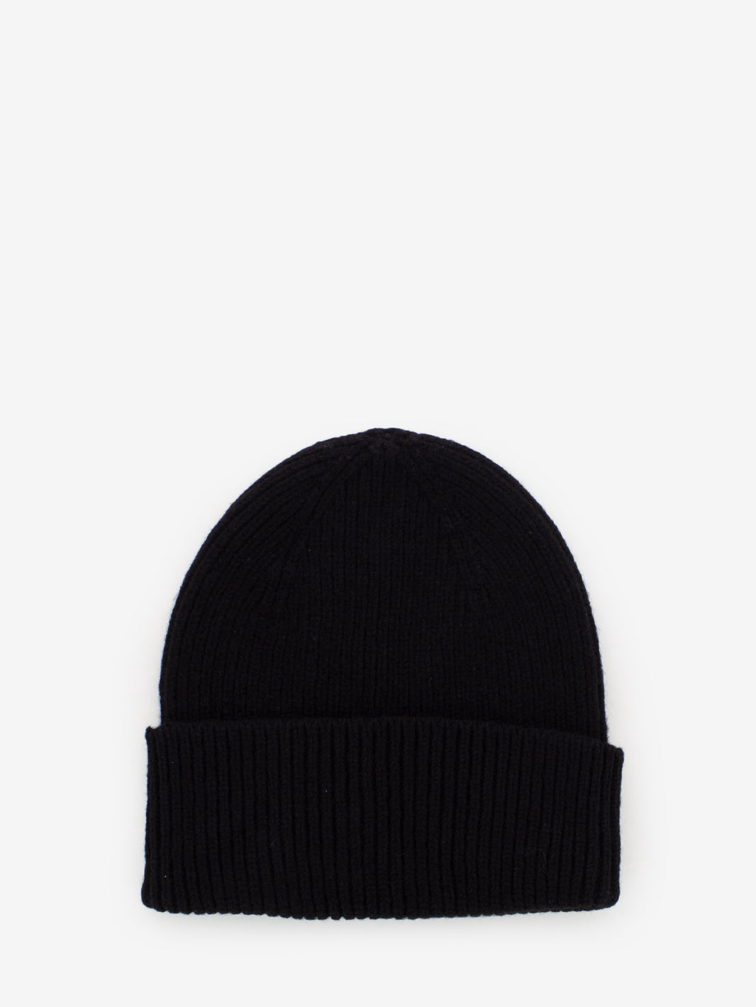 Deep black merino wool hat