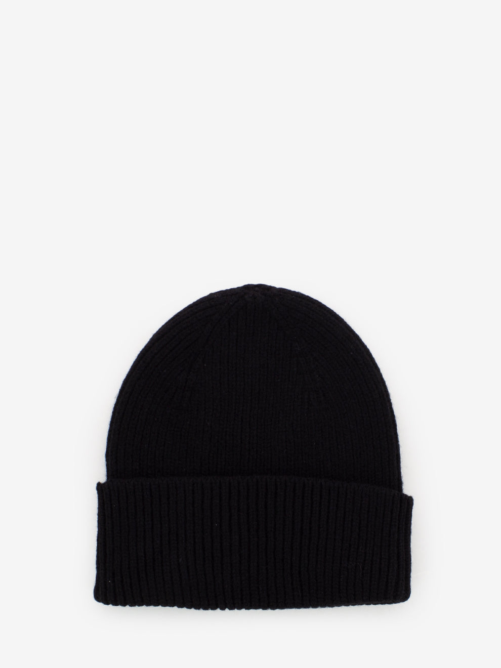 Deep black merino wool hat