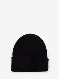 Deep black merino wool hat