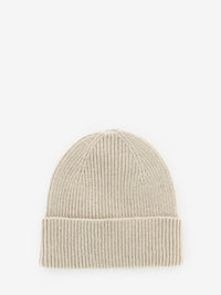 Ivory white merino wool hat