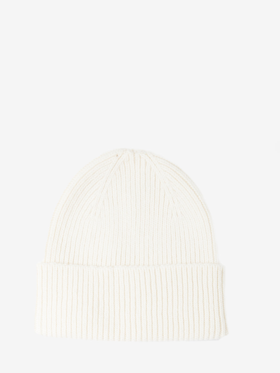 Berretto lana merino optical white