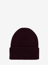 Merino wool hat oxblood red