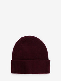 Merino wool hat oxblood red