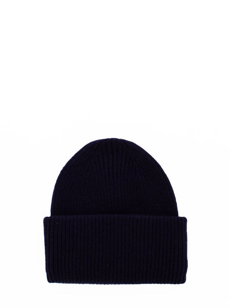 Berretto merino wool navy blue